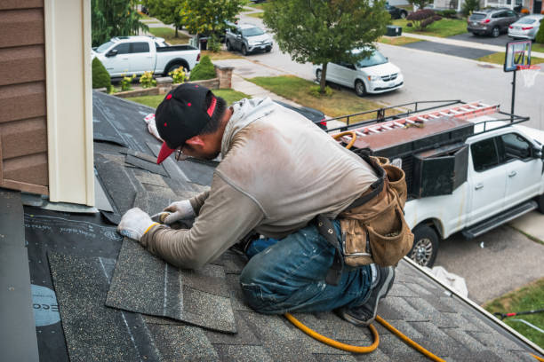 Professional Emergency Roof Repair technician working in North Yarmouth, ME